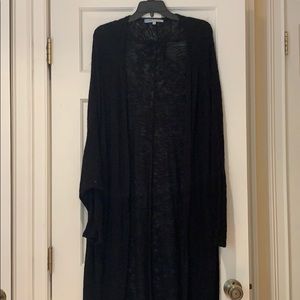 Long black cardigan